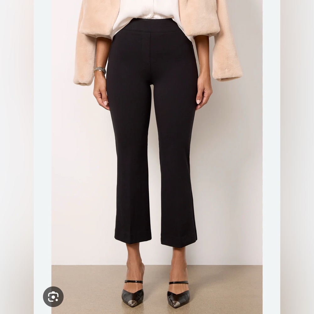 SPANX Black Ankle Cropped Ponte Pants